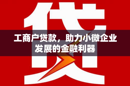 曲江工商户贷款，助力小微企业发展的金融利器