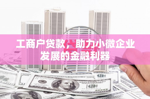 曲江工商户贷款，助力小微企业发展的金融利器