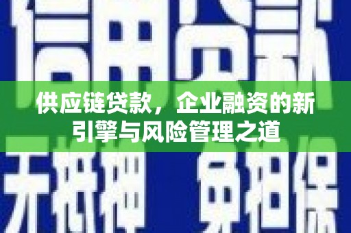 曲江供应链贷款，企业融资的新引擎与风险管理之道