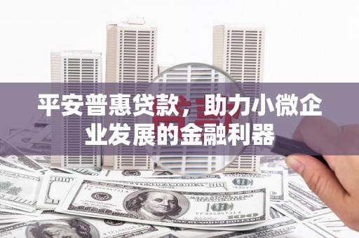 曲江平安普惠贷款，助力小微企业发展的金融利器
