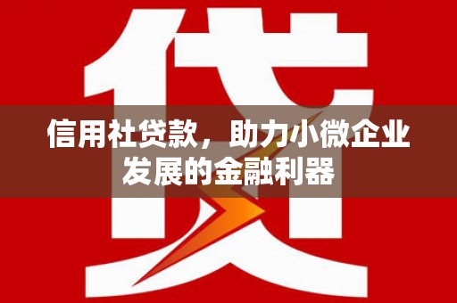曲江信用社贷款，助力小微企业发展的金融利器